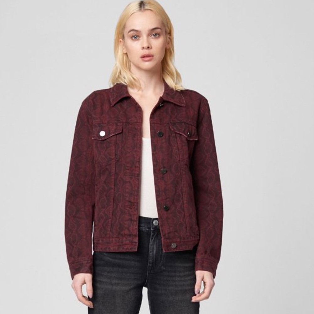 NWT BlankNYC Snake Print Denim Jacket